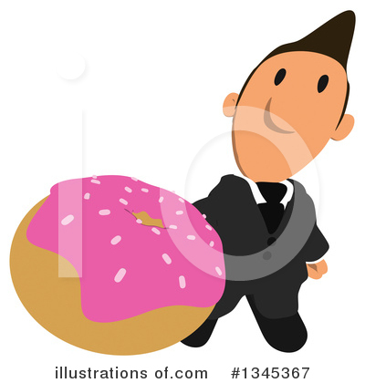 Short White Businessman Clipart #1345367 by Julos