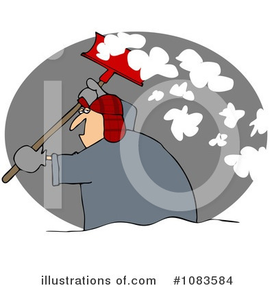Royalty-Free (RF) Shoveling Snow Clipart Illustration by djart - Stock Sample #1083584