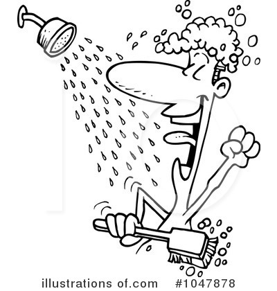 Royalty-Free (RF) Shower Clipart Illustration by toonaday - Stock Sample #1047878