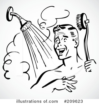 Royalty-Free (RF) Shower Clipart Illustration by BestVector - Stock Sample #209623
