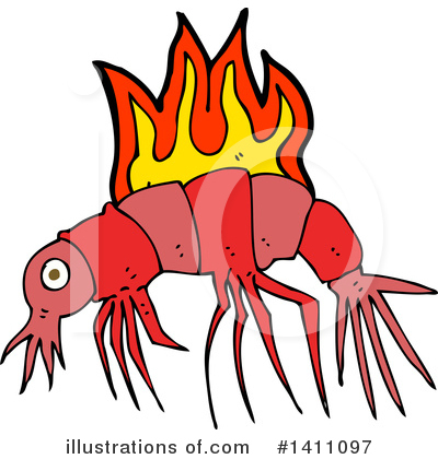 Royalty-Free (RF) Shrimp Clipart Illustration by lineartestpilot - Stock Sample #1411097