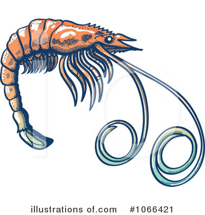 Royalty-Free (RF) Shrimps Clipart Illustration by Zooco - Stock Sample #1066421