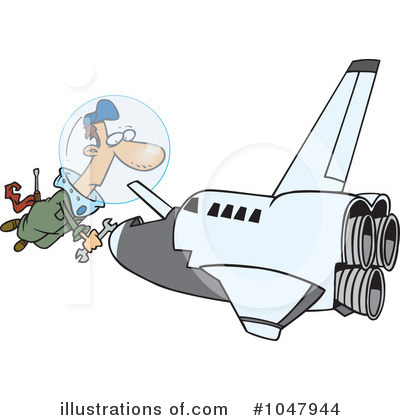 Royalty-Free (RF) Shuttle Clipart Illustration by toonaday - Stock Sample #1047944