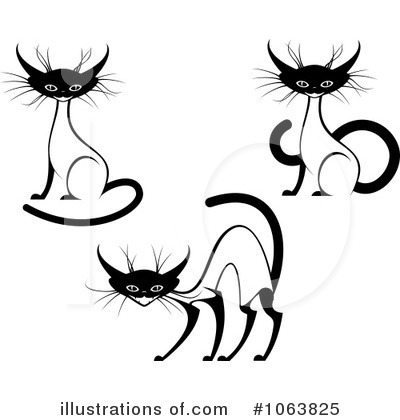 Royalty-Free (RF) Siamese Cat Clipart Illustration by Vector Tradition SM - Stock Sample #1063825