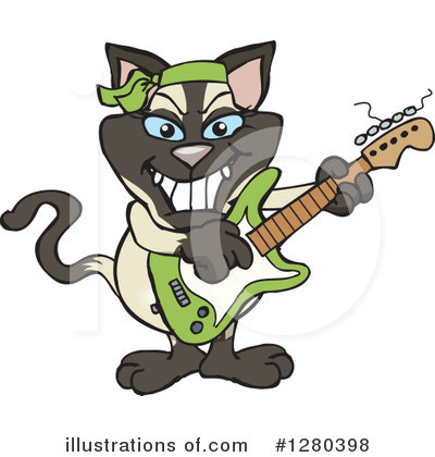 Royalty-Free (RF) Siamese Cat Clipart Illustration by Dennis Holmes Designs - Stock Sample #1280398