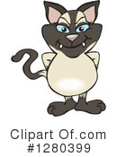 Siamese Cat Clipart #1280399 by Dennis Holmes Designs