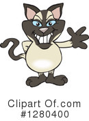 Siamese Cat Clipart #1280400 by Dennis Holmes Designs