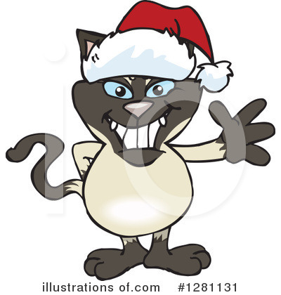Siamese Cat Clipart #1281131 by Dennis Holmes Designs