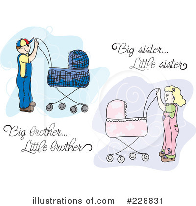Royalty-Free (RF) Sibling Clipart Illustration by inkgraphics - Stock Sample #228831