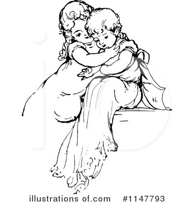Royalty-Free (RF) Siblings Clipart Illustration by Prawny Vintage - Stock Sample #1147793