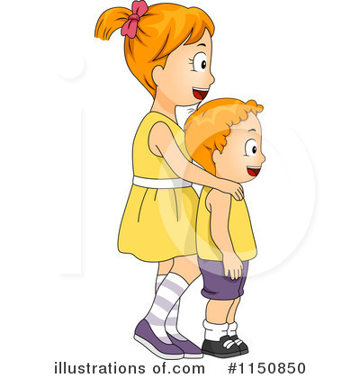 Royalty-Free (RF) Siblings Clipart Illustration by BNP Design Studio - Stock Sample #1150850
