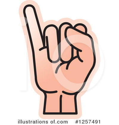 Royalty-Free (RF) Sign Language Clipart Illustration by Lal Perera - Stock Sample #1257491