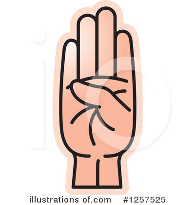 Royalty-Free (RF) Sign Language Clipart Illustration by Lal Perera - Stock Sample #1257525