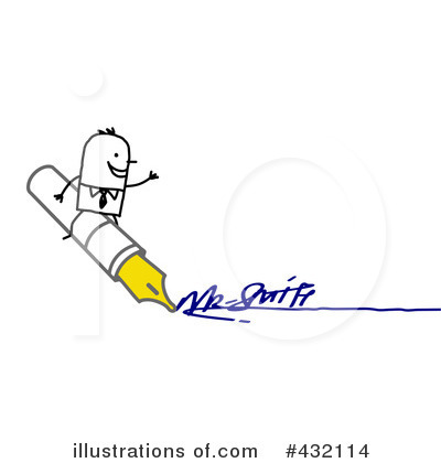 Royalty-Free (RF) Signature Clipart Illustration by NL shop - Stock Sample #432114