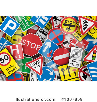 Road Sign Clipart #1067859 by stockillustrations