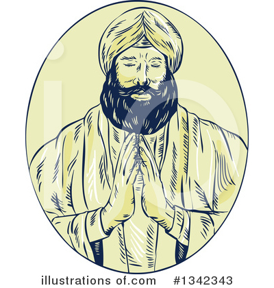 Royalty-Free (RF) Sikh Clipart Illustration by patrimonio - Stock Sample #1342343