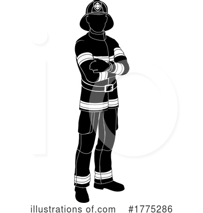 Firefighter Clipart #1775286 by AtStockIllustration