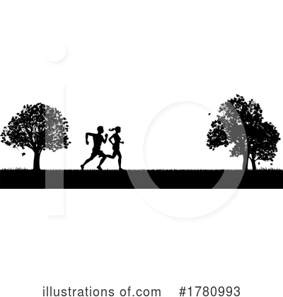 Royalty-Free (RF) Silhouette Clipart Illustration by AtStockIllustration - Stock Sample #1780993