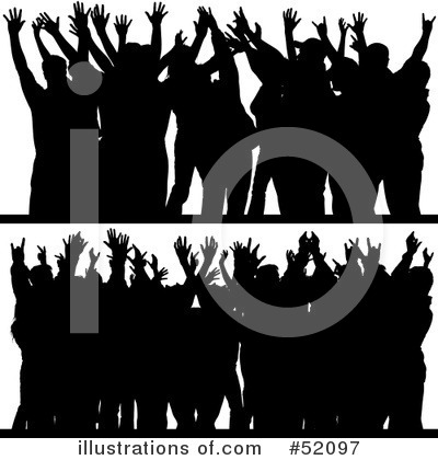 Royalty-Free (RF) Silhouette Clipart Illustration by dero - Stock Sample #52097