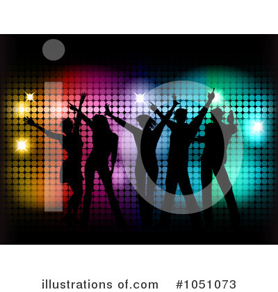 Royalty-Free (RF) Silhouetted Dancers Clipart Illustration by KJ Pargeter - Stock Sample #1051073
