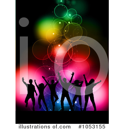 Royalty-Free (RF) Silhouetted Dancers Clipart Illustration by KJ Pargeter - Stock Sample #1053155