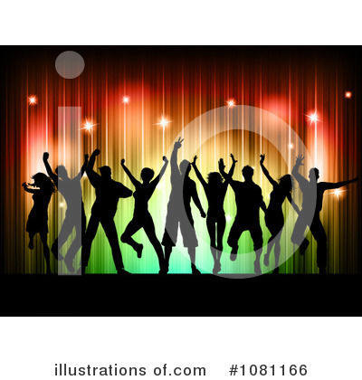 Royalty-Free (RF) Silhouetted Dancers Clipart Illustration by KJ Pargeter - Stock Sample #1081166