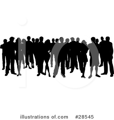 Royalty-Free (RF) Silhouetted People Clipart Illustration by KJ Pargeter - Stock Sample #28545