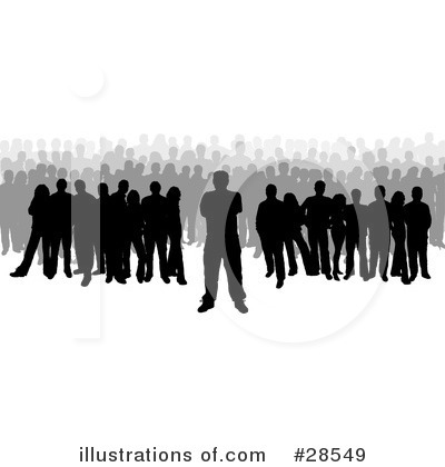 Royalty-Free (RF) Silhouetted People Clipart Illustration by KJ Pargeter - Stock Sample #28549
