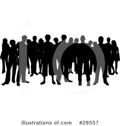 Royalty-Free (RF) Silhouetted People Clipart Illustration by KJ Pargeter - Stock Sample #28557