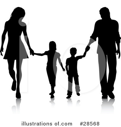 Royalty-Free (RF) Silhouetted People Clipart Illustration by KJ Pargeter - Stock Sample #28568