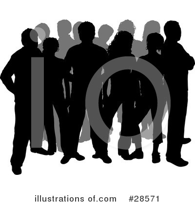 Royalty-Free (RF) Silhouetted People Clipart Illustration by KJ Pargeter - Stock Sample #28571