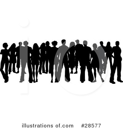 Royalty-Free (RF) Silhouetted People Clipart Illustration by KJ Pargeter - Stock Sample #28577