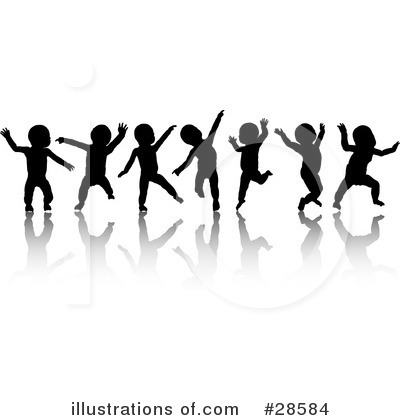 Royalty-Free (RF) Silhouetted People Clipart Illustration by KJ Pargeter - Stock Sample #28584