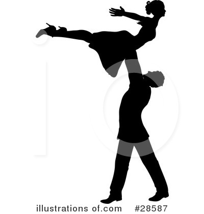 Royalty-Free (RF) Silhouetted People Clipart Illustration by KJ Pargeter - Stock Sample #28587