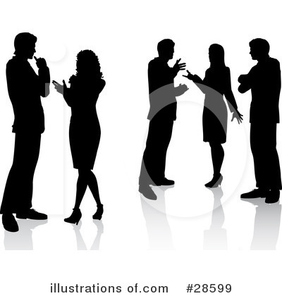 Royalty-Free (RF) Silhouetted People Clipart Illustration by KJ Pargeter - Stock Sample #28599