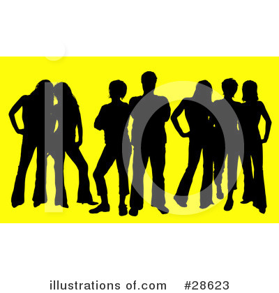 Royalty-Free (RF) Silhouetted People Clipart Illustration by KJ Pargeter - Stock Sample #28623