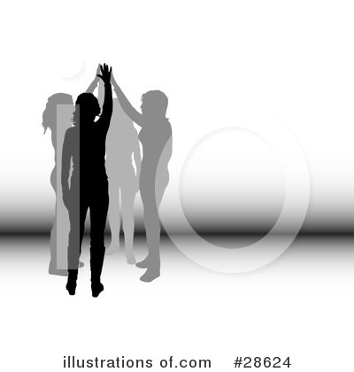 Royalty-Free (RF) Silhouetted People Clipart Illustration by KJ Pargeter - Stock Sample #28624