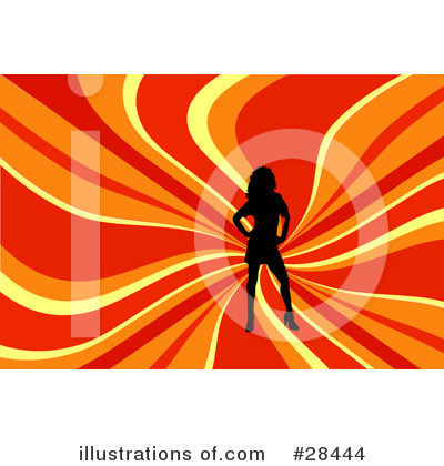 Royalty-Free (RF) Silhouetted Woman Clipart Illustration by KJ Pargeter - Stock Sample #28444