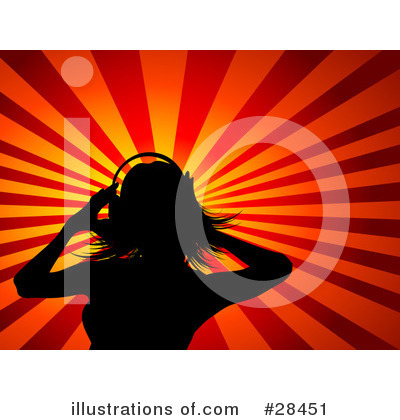 Royalty-Free (RF) Silhouetted Woman Clipart Illustration by KJ Pargeter - Stock Sample #28451
