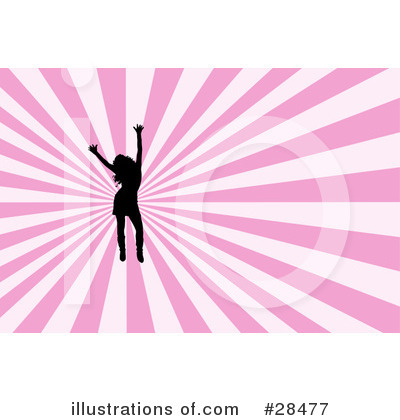 Royalty-Free (RF) Silhouetted Woman Clipart Illustration by KJ Pargeter - Stock Sample #28477