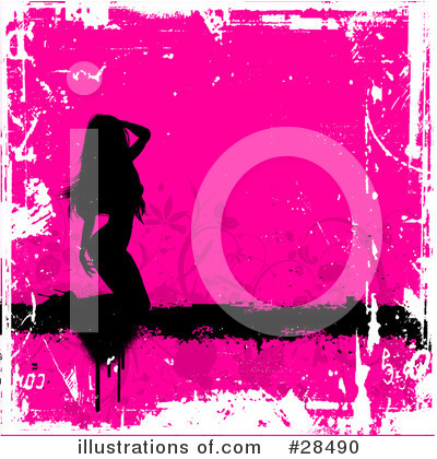 Royalty-Free (RF) Silhouetted Woman Clipart Illustration by KJ Pargeter - Stock Sample #28490