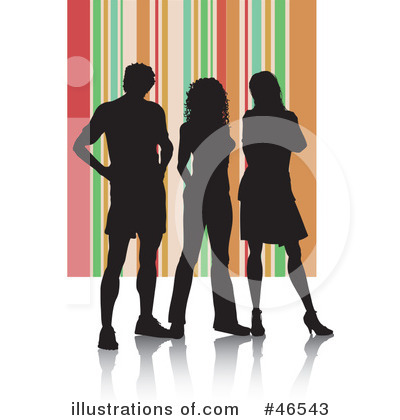 Royalty-Free (RF) Silhouettes Clipart Illustration by KJ Pargeter - Stock Sample #46543