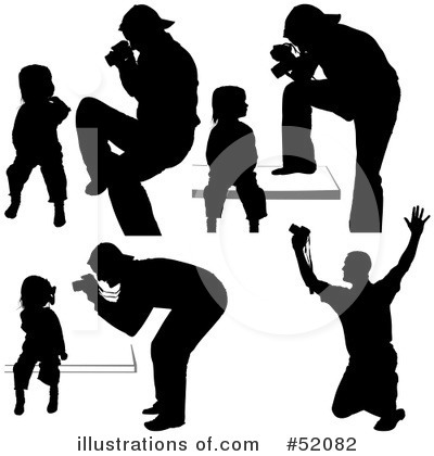 Royalty-Free (RF) Silhouettes Clipart Illustration by dero - Stock Sample #52082