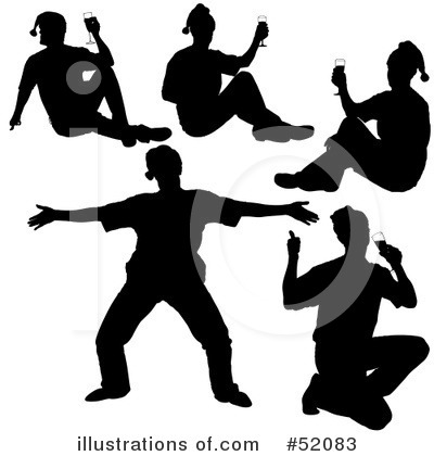 Royalty-Free (RF) Silhouettes Clipart Illustration by dero - Stock Sample #52083
