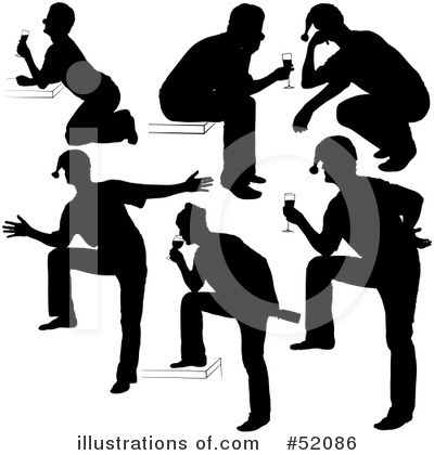 Royalty-Free (RF) Silhouettes Clipart Illustration by dero - Stock Sample #52086