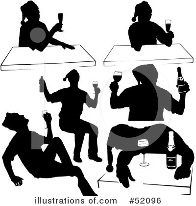Royalty-Free (RF) Silhouettes Clipart Illustration by dero - Stock Sample #52096
