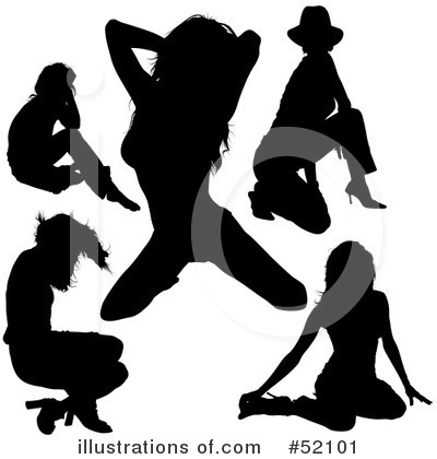Royalty-Free (RF) Silhouettes Clipart Illustration by dero - Stock Sample #52101