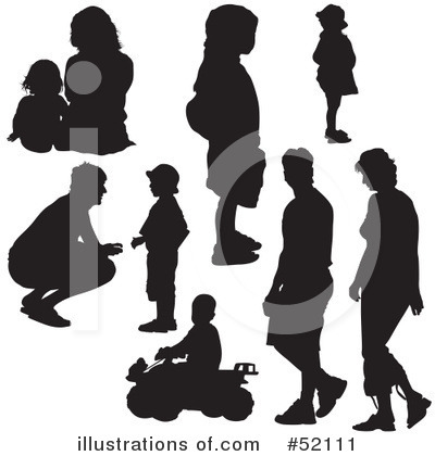Royalty-Free (RF) Silhouettes Clipart Illustration by dero - Stock Sample #52111