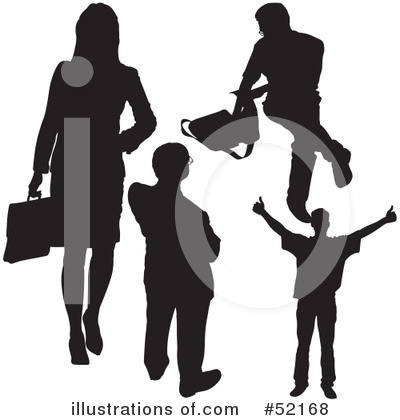 Royalty-Free (RF) Silhouettes Clipart Illustration by dero - Stock Sample #52168