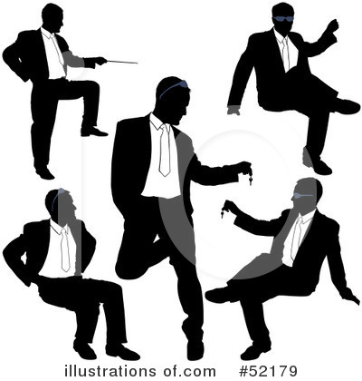 Royalty-Free (RF) Silhouettes Clipart Illustration by dero - Stock Sample #52179